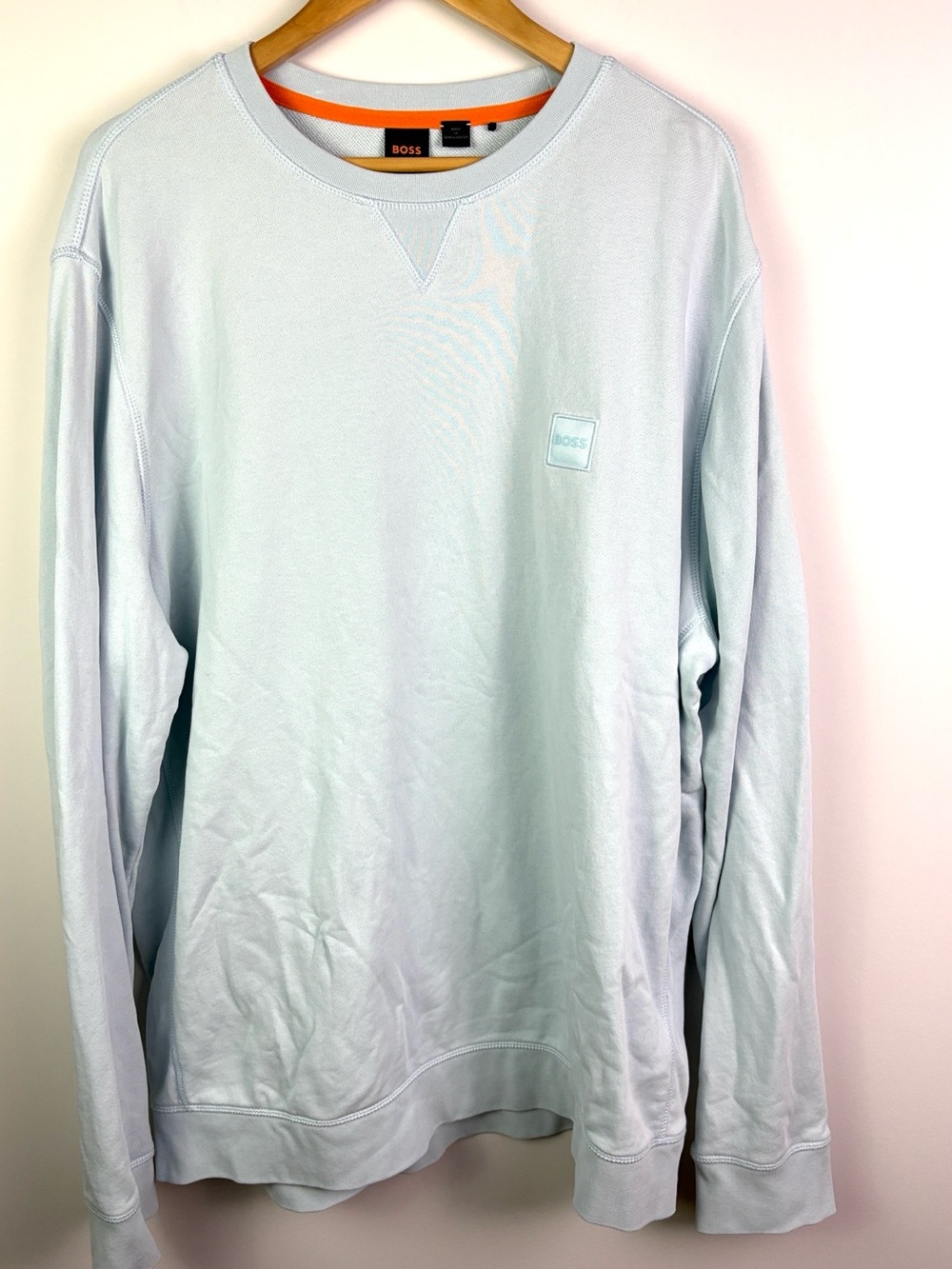 BOSS Pale Blue Crewneck Sweatshirt size XXXL - Picture 2 of 9